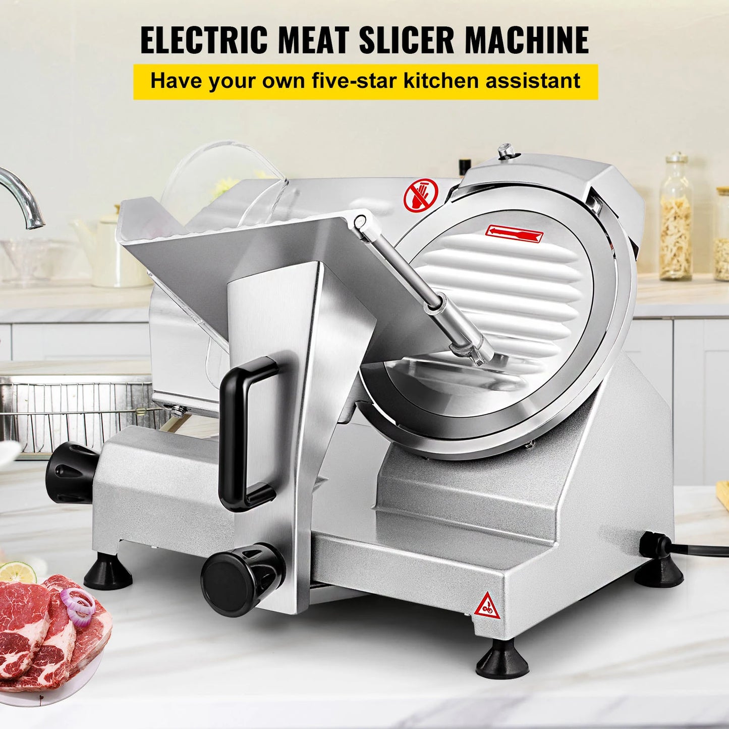 SucceBuy Commercial Meat Slicer Electric Deli Cheese Cutter