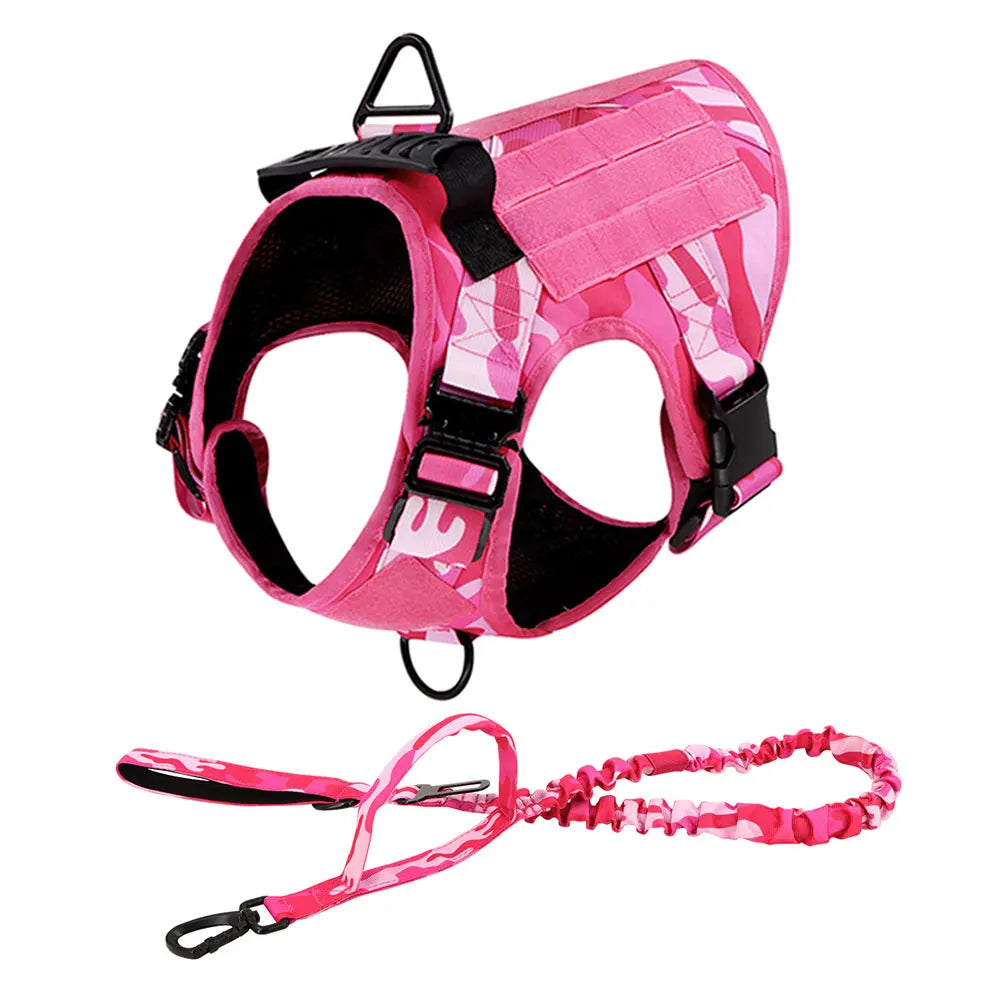 Camouflage Adjustable Dog Harness For Large And Medium Dogs