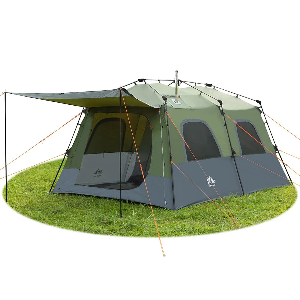 Night Cat Waterproof Instant Cabin Tent With Stove Jack Canopy