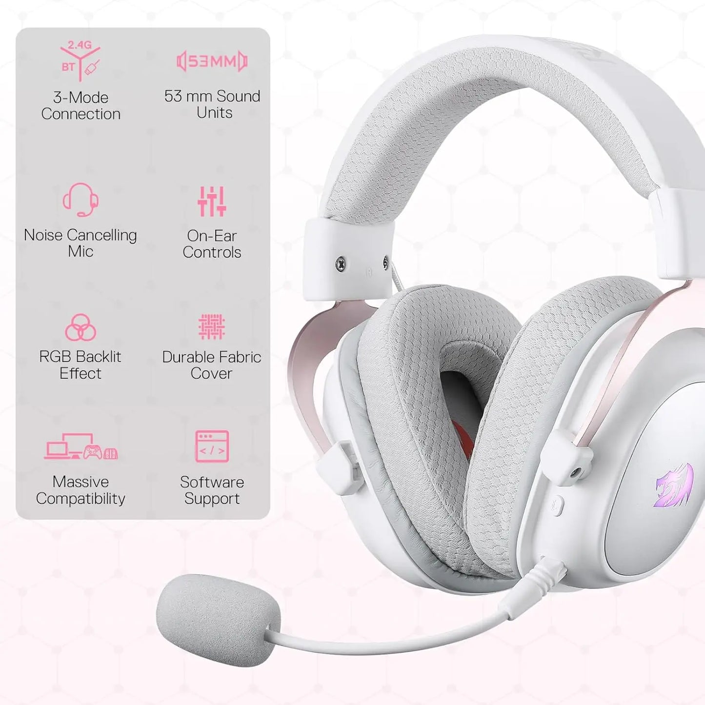 Redragon H510 PRO 7.1 RGB Surround Sound Gaming Headset