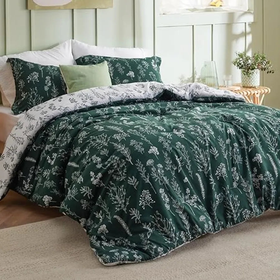 Floral Comforter Set Duvet Cover And Pillow Shams Bedding