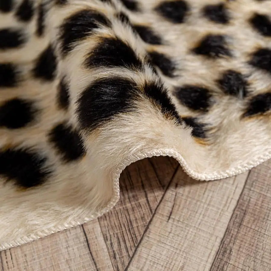 Animal Print Faux Cowhide Area Rug Leopard Cheetah Pattern Carpet