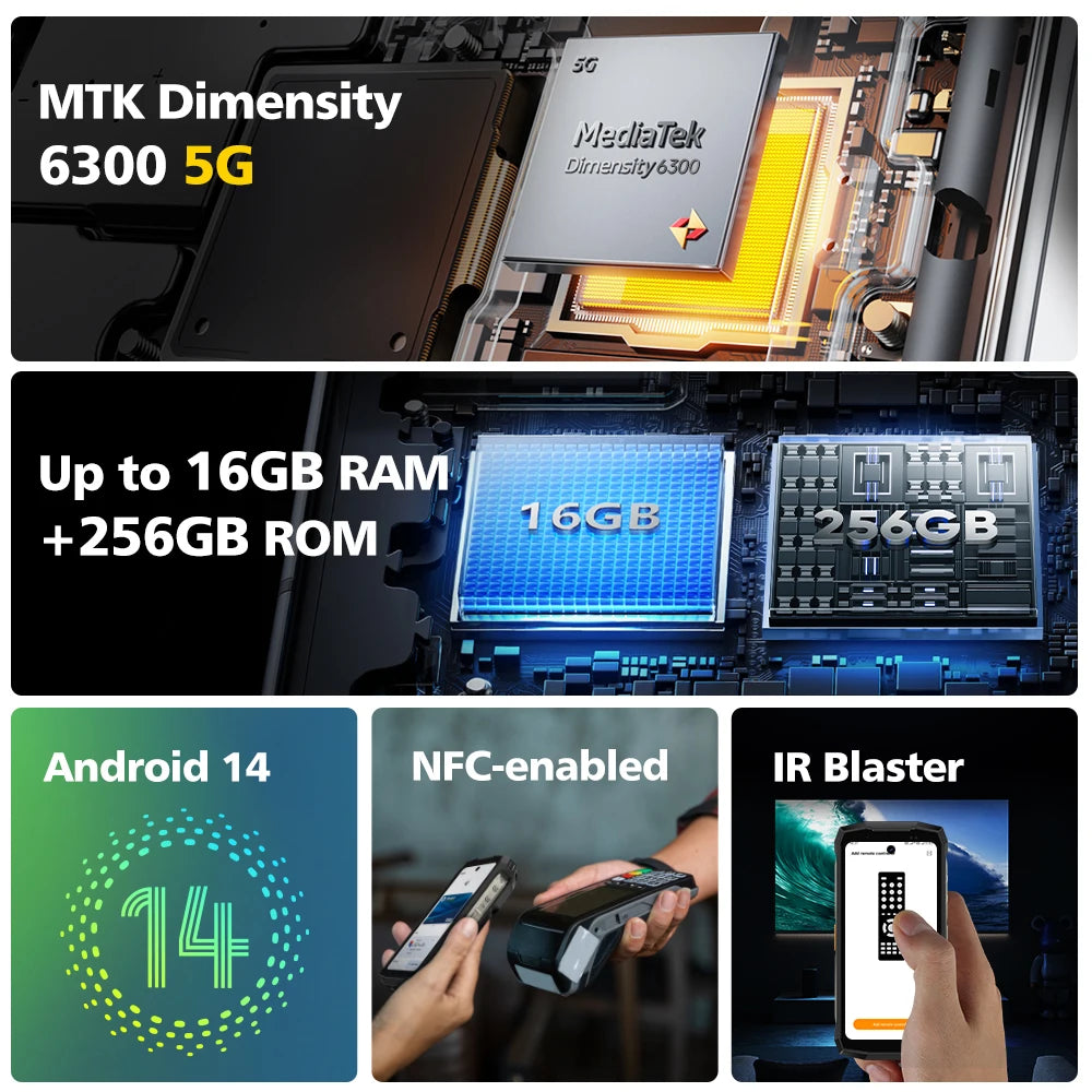 Ulefone Rugged Armor Mini 20 Pro 5G Android 14 Smartphone