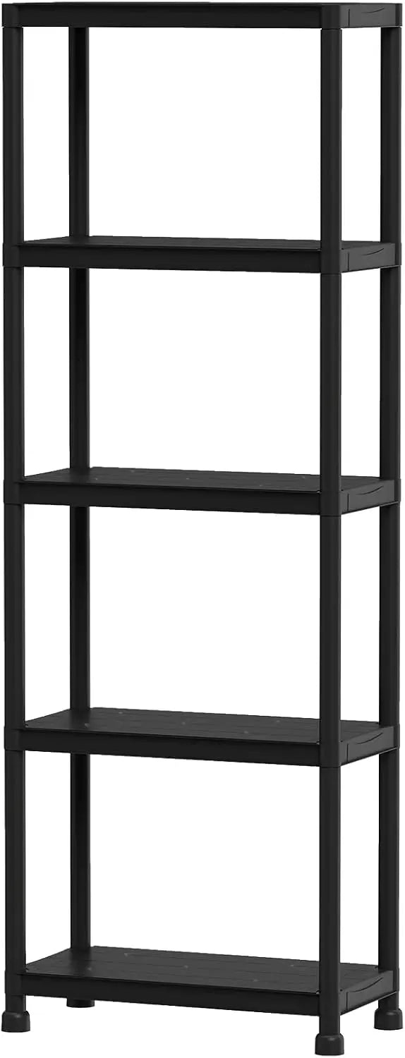 Giantex Heavy-Duty Plastic Storage Shelving Unit Freestanding Organizer