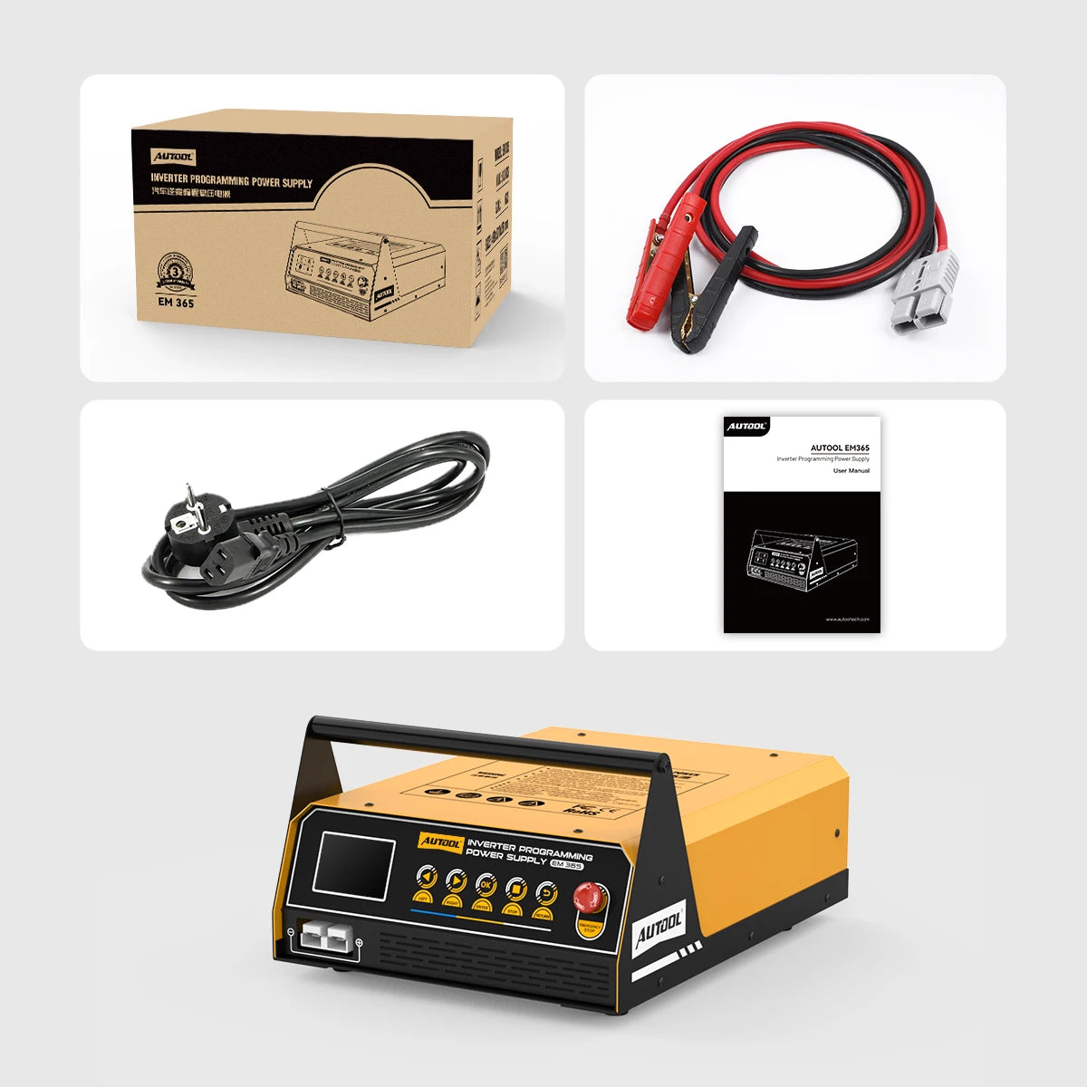 AUTOOL EM365 400A Programming Power Supply And 12V Battery Charger
