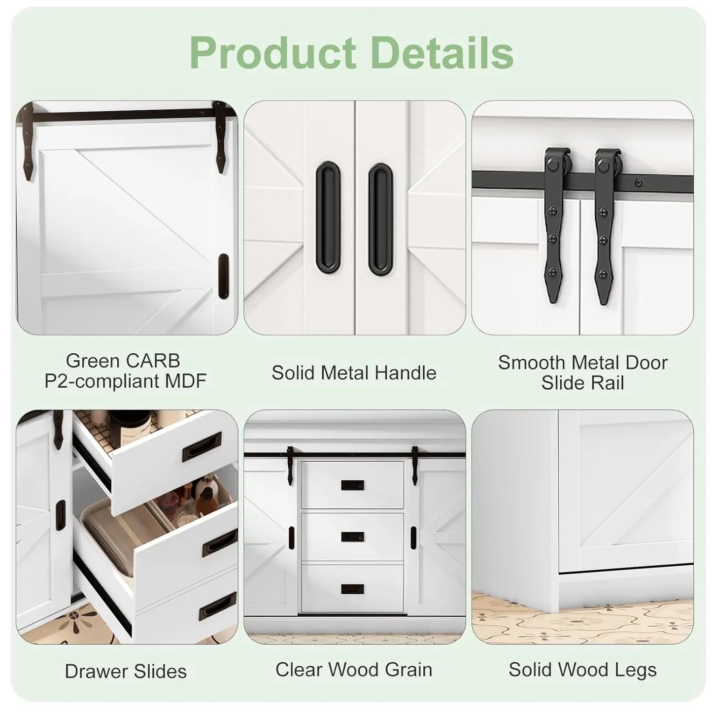 Double Sink Bathroom Vanity With Barn Sliding Doors Drawers