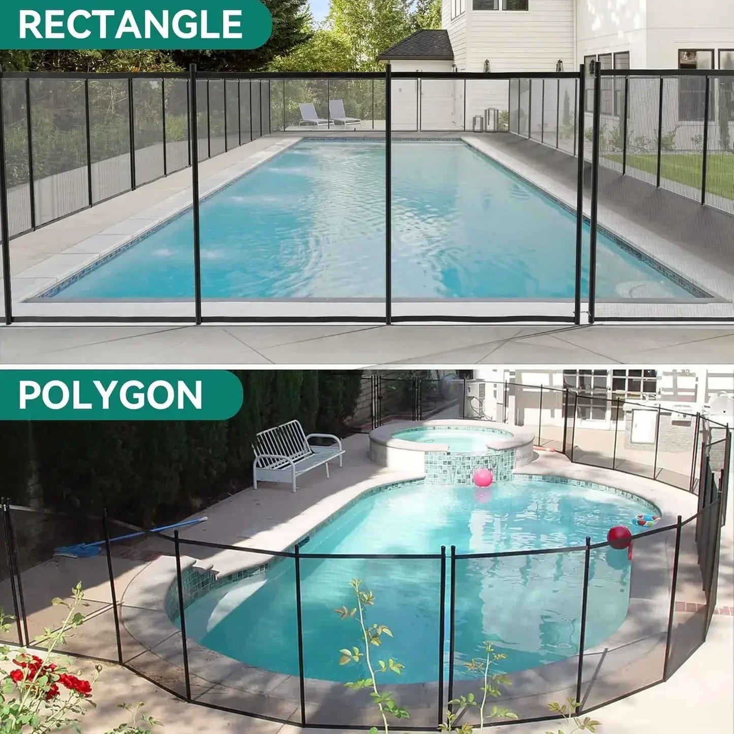 Mesh Pool Safety Fence For Above Ground Pools Outdoor Use