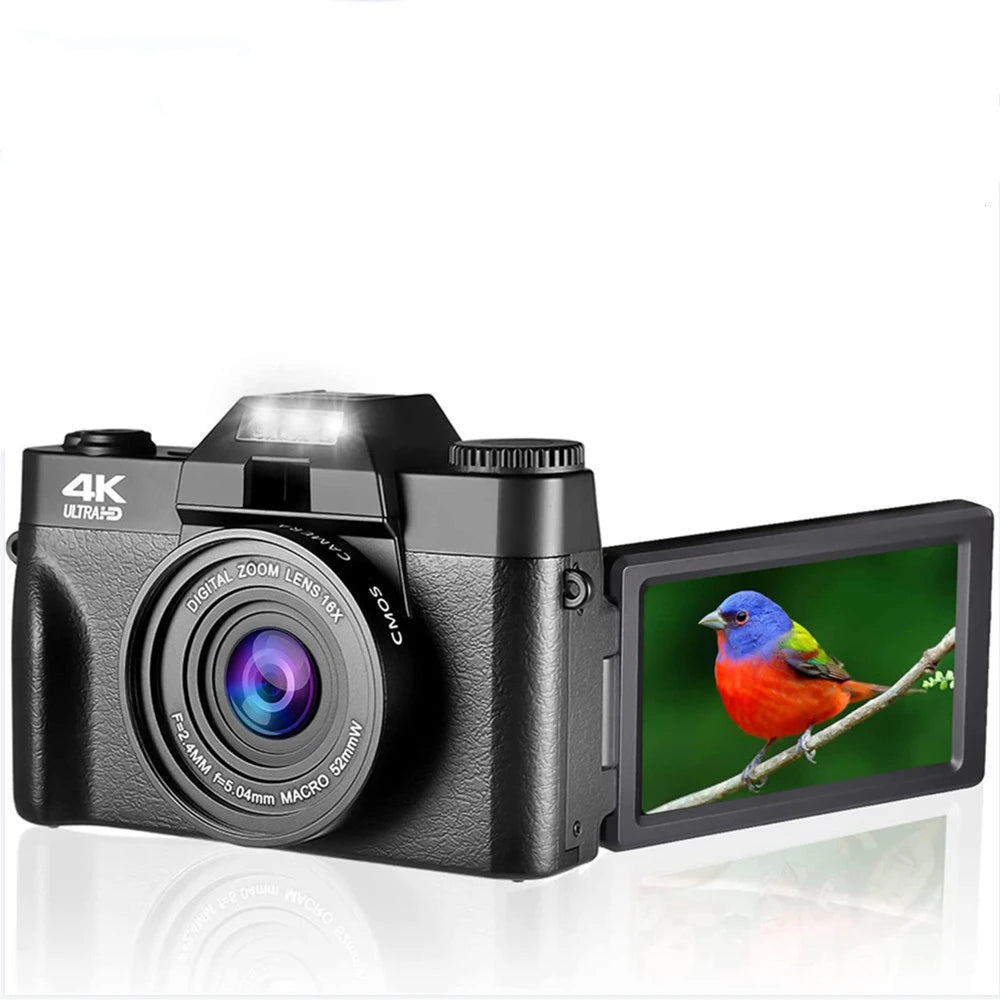 4K Digital Camera With 48MP Sensor 16x Zoom For YouTube
