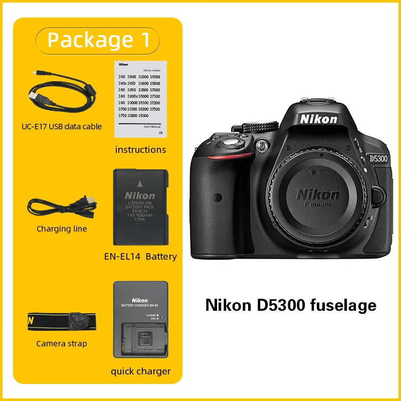 Nikon D5300 DSLR Camera Body Only 24.2MP CMOS Sensor