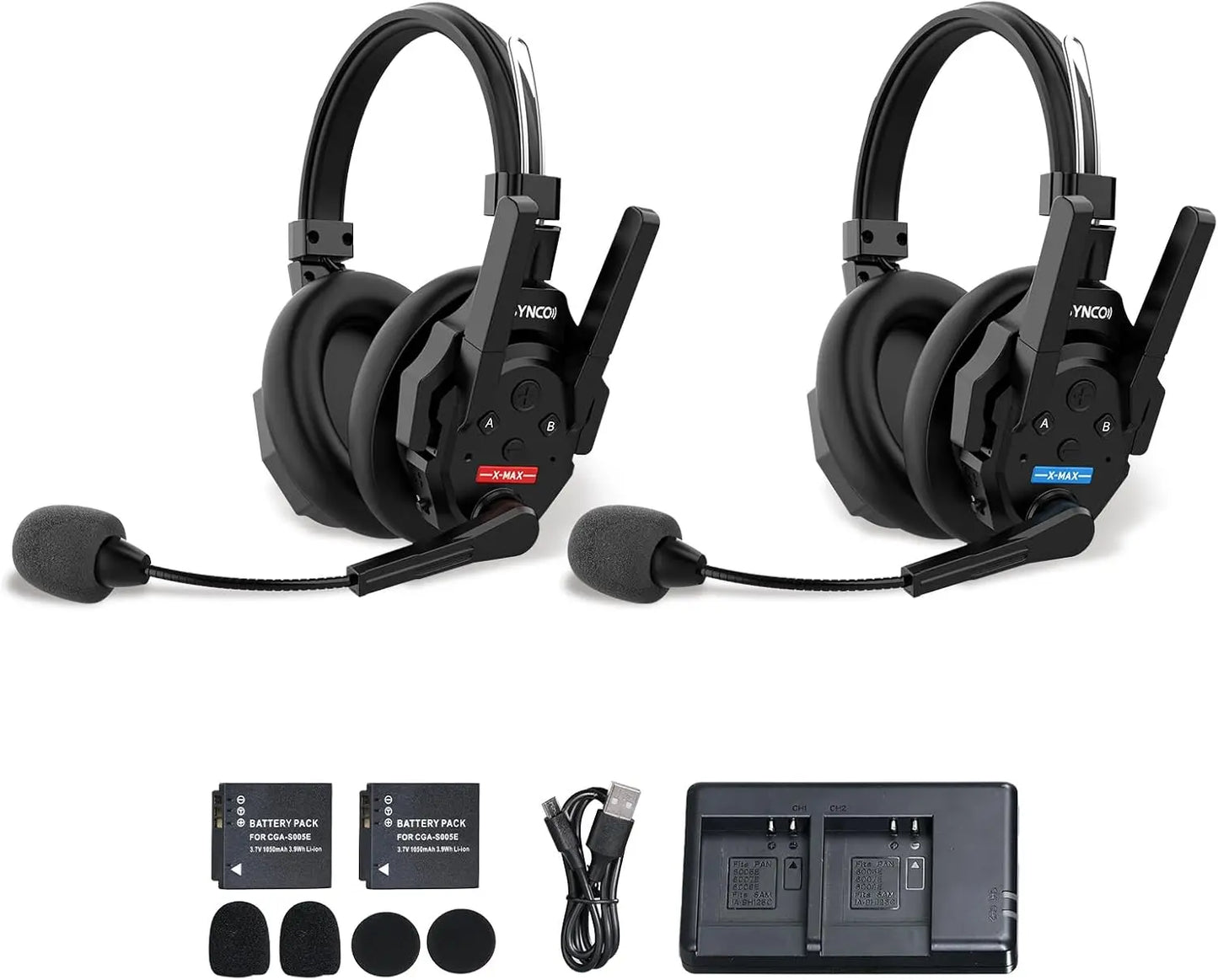 SYNCO XMAX2 Wireless Intercom Headset System For Two