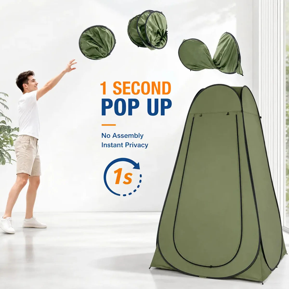 Instant Pop Up Waterproof Privacy Changing Tent For Camping