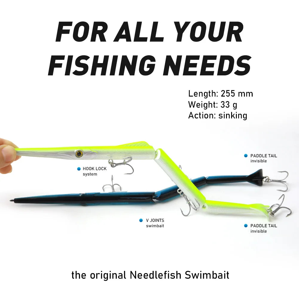 Artificial Jointed Sinking Fishing Lure For Freshwater And Saltwater