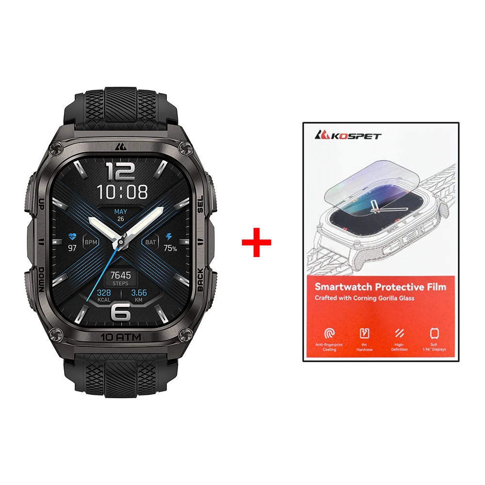 KOSPET Tank M4 Smartwatch Stainless Steel GPS Offline Maps 10ATM