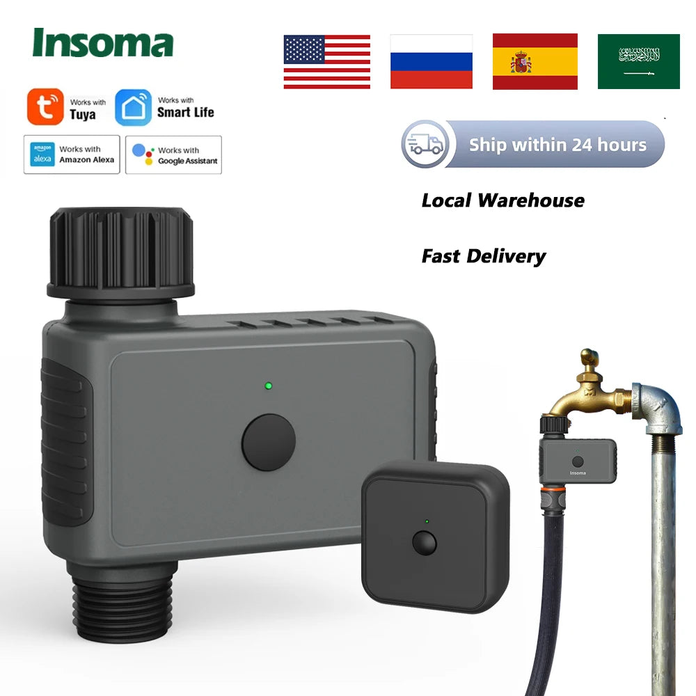 INSOMA WiFi Automatic Garden Water Timer With Alexa