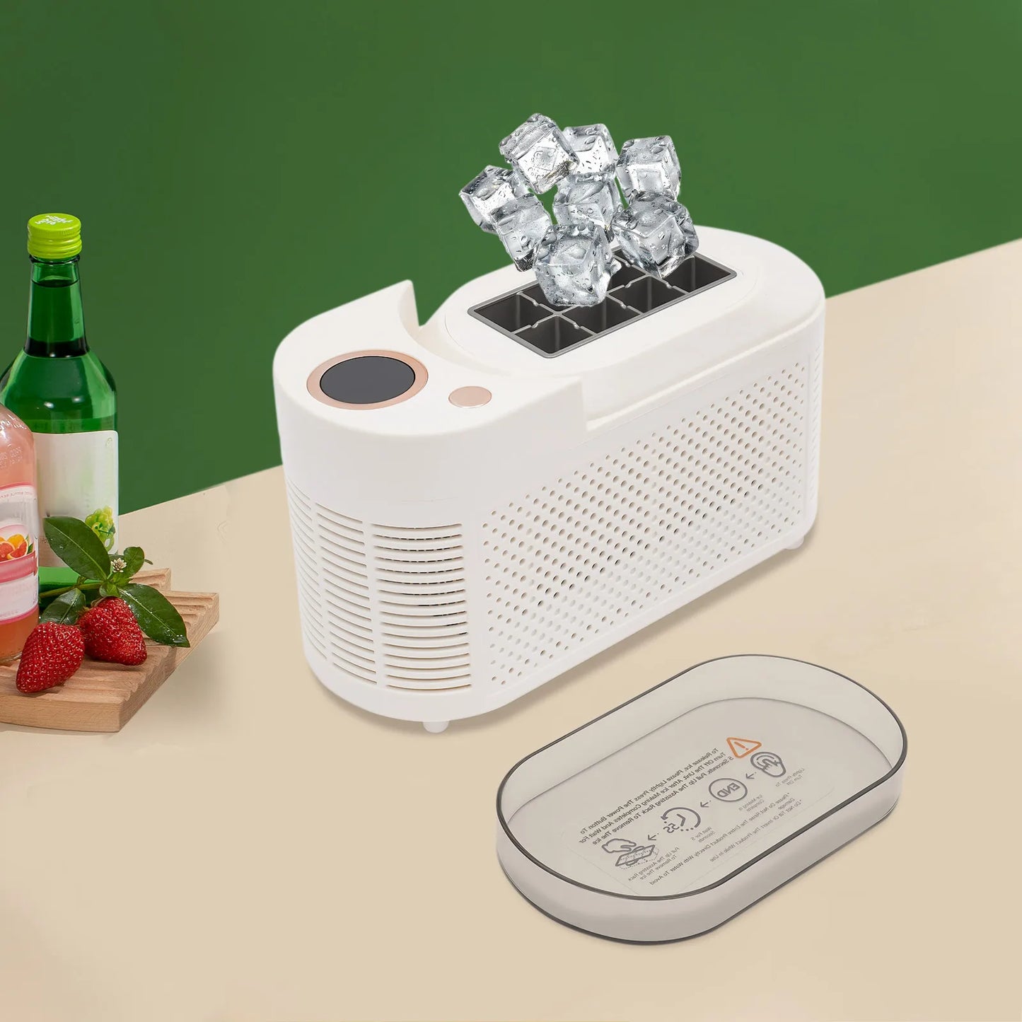 Bymaocar Portable Ice Maker 120W 12V Countertop Ice Machine