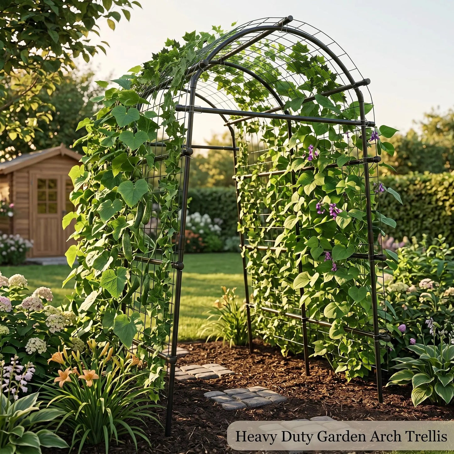 Heavy Duty Metal Garden Trellis Arch For Climbing Plants