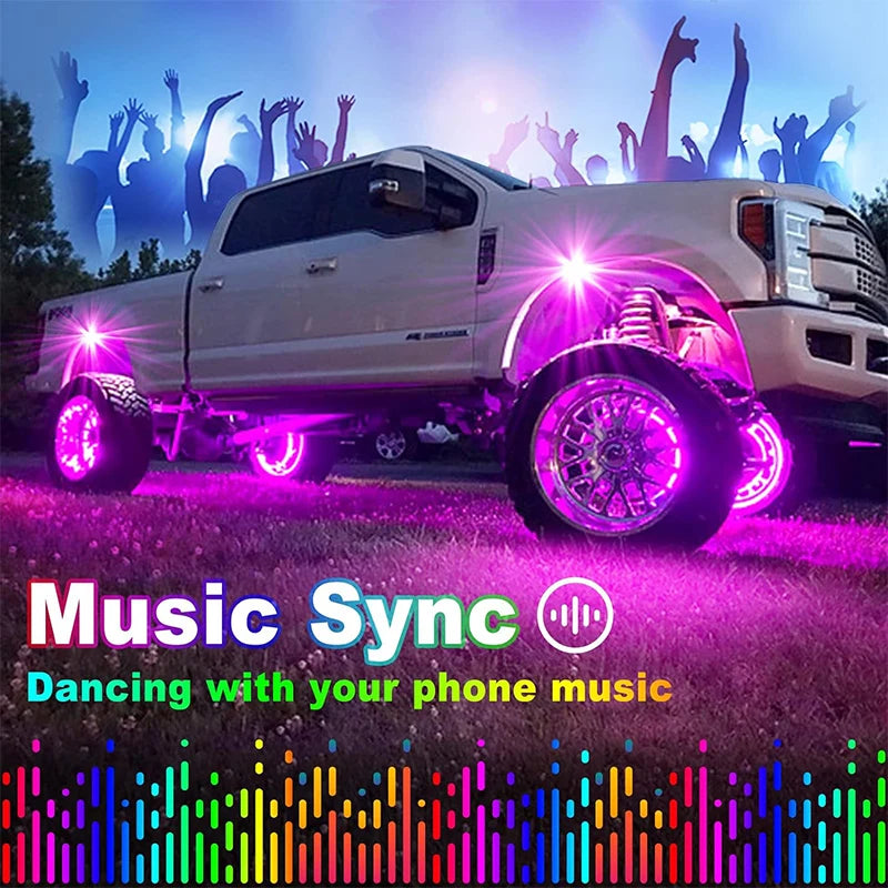 Yilaie 12V LED Underbody Chassis Lights With App Control