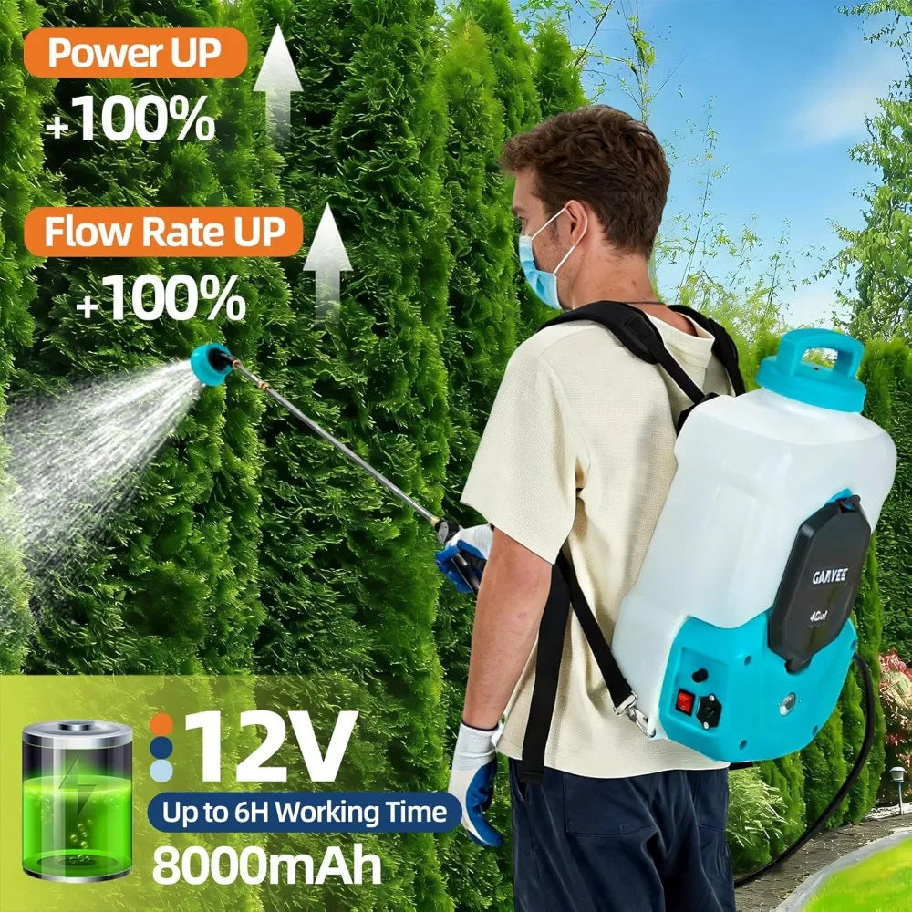 Backpack Sprayer 12V Battery Powered With Six Nozzles And Wands