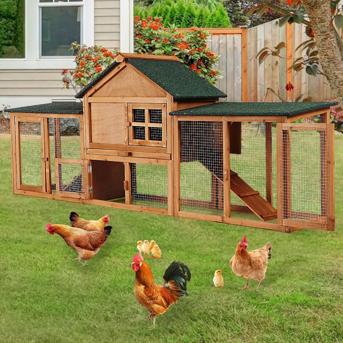 DishyKooker 2 Story Bunny Hutch Outdoor Rabbit Cage With Runs