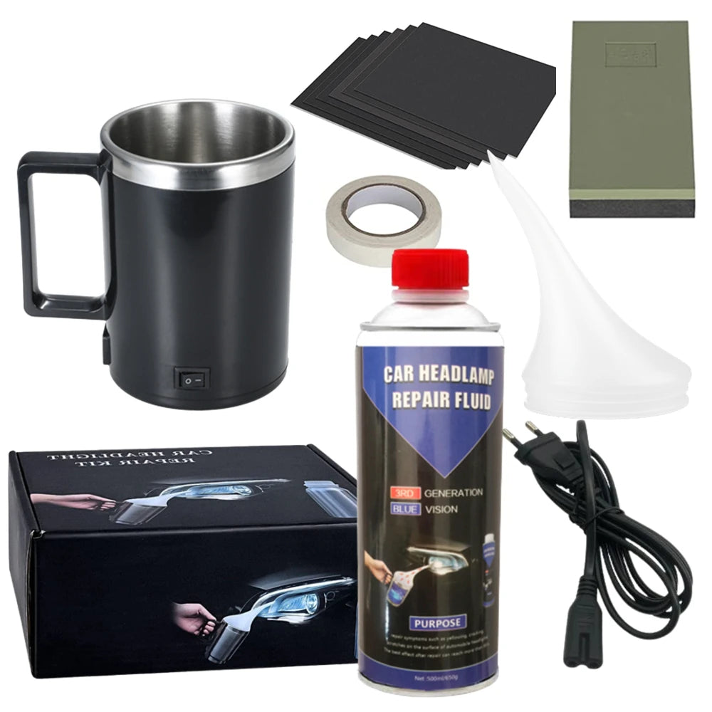 Complete Car Headlight Restoration And Lens Polishing Kit