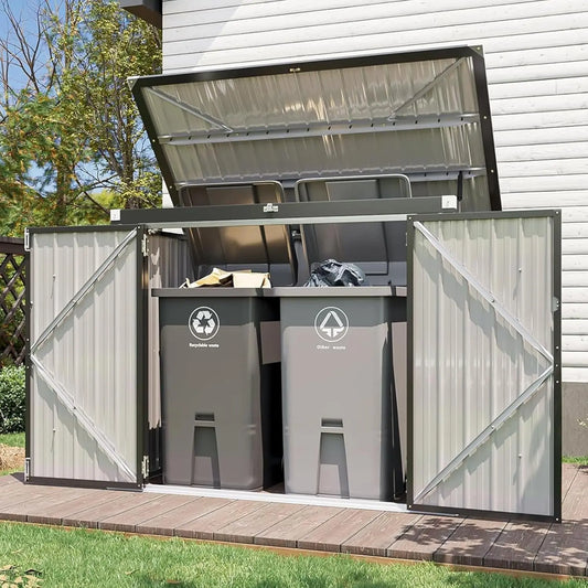Metal Outdoor Storage Shed Waterproof Organizer For Bins And Tools