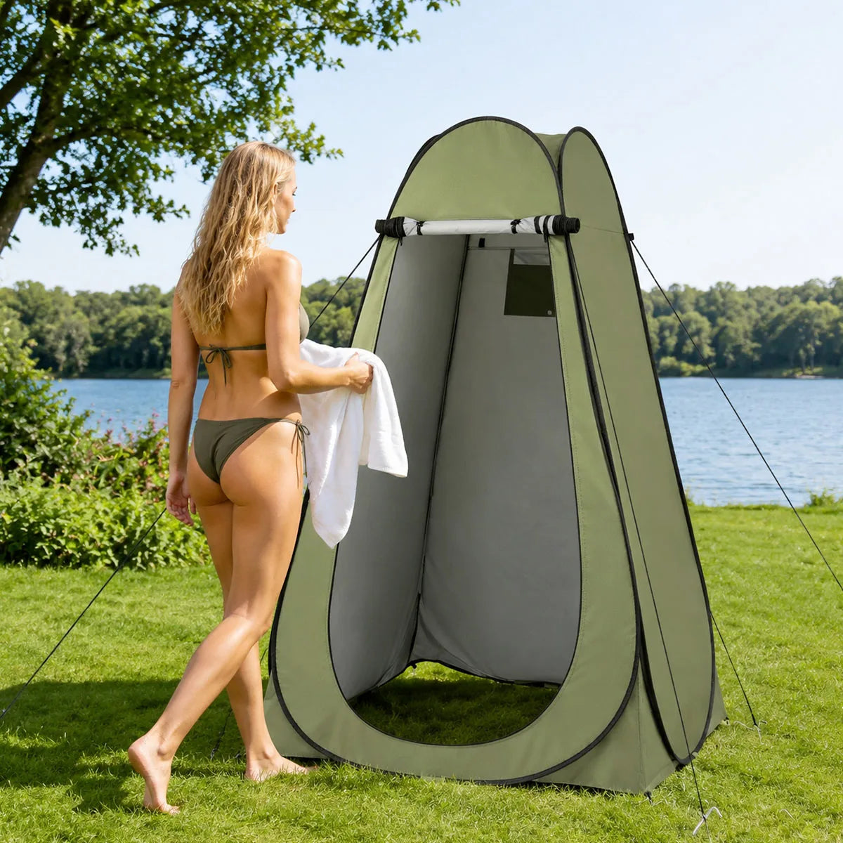 Instant Pop Up Waterproof Privacy Changing Tent For Camping