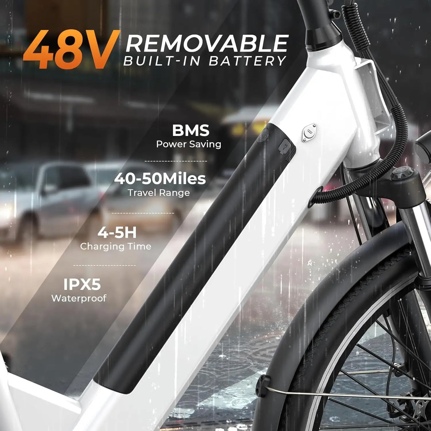 Electric Bike for Adults 1000W Peak Motor 50 Mile Range 21.7 MPH