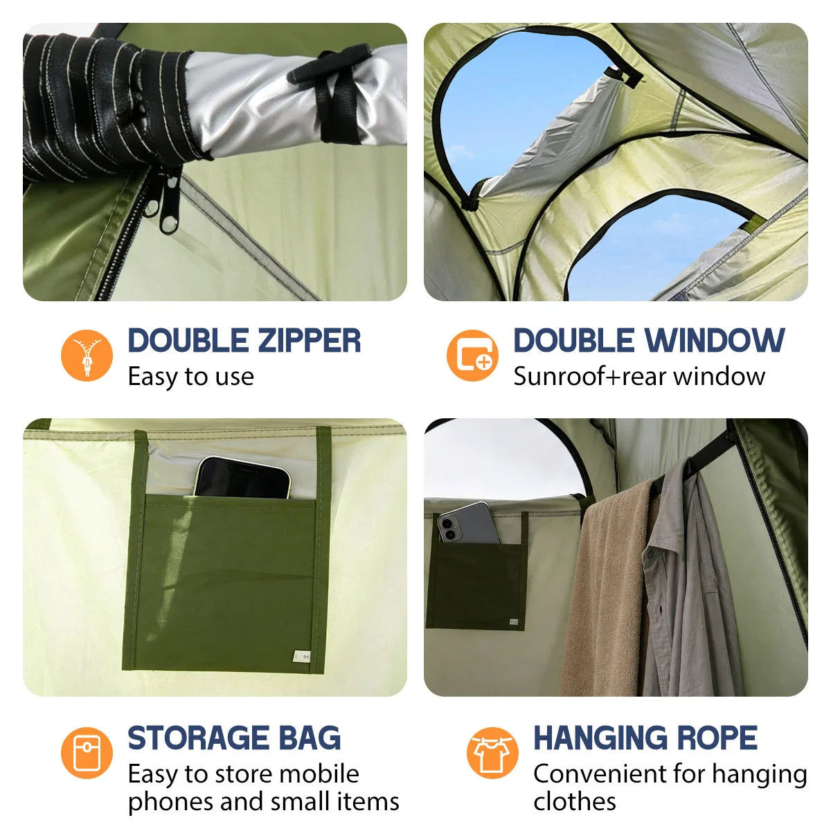 Instant Pop Up Waterproof Privacy Changing Tent For Camping