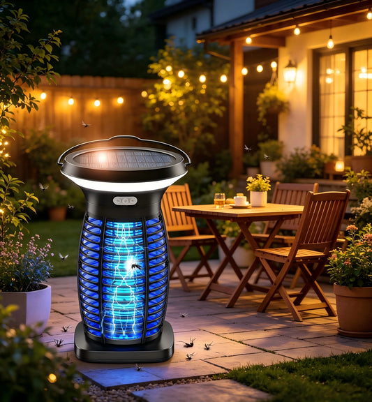 Solar Waterproof Bug Zapper Outdoor Portable Electric Insect Control