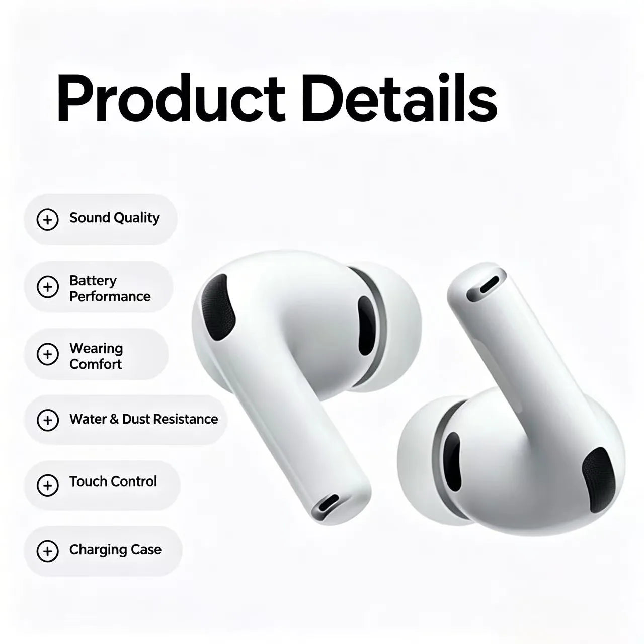 Pro3 Wireless Earbuds ANC Bluetooth Headphones With Heart Rate Monitor