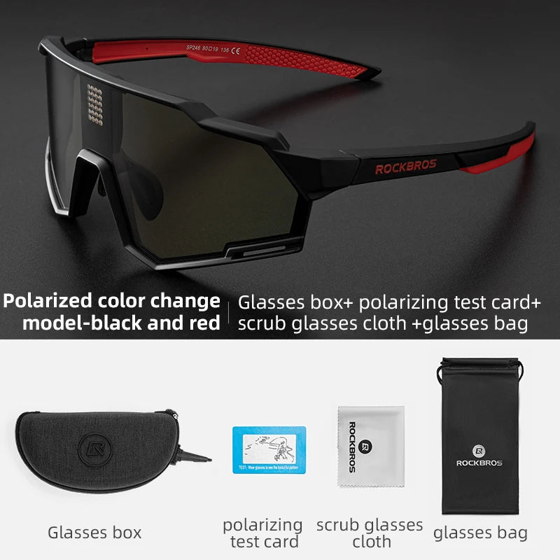 ROCKBROS Polarized Cycling Glasses UV400 Safety Eyewear