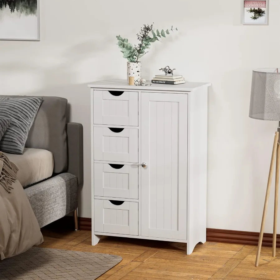 XIUWO Bathroom Storage Cabinet With Adjustable Shelves
