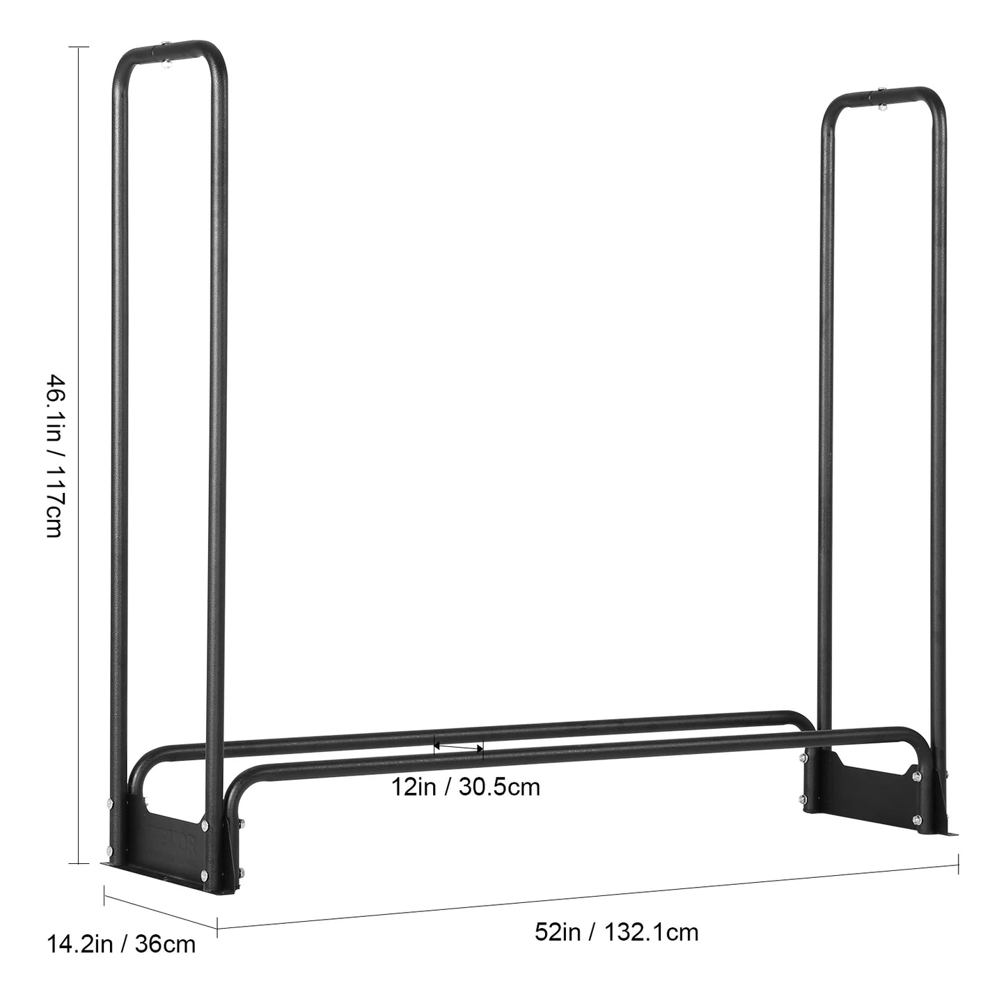 SucceBuy Outdoor Firewood Rack With Waterproof Cover