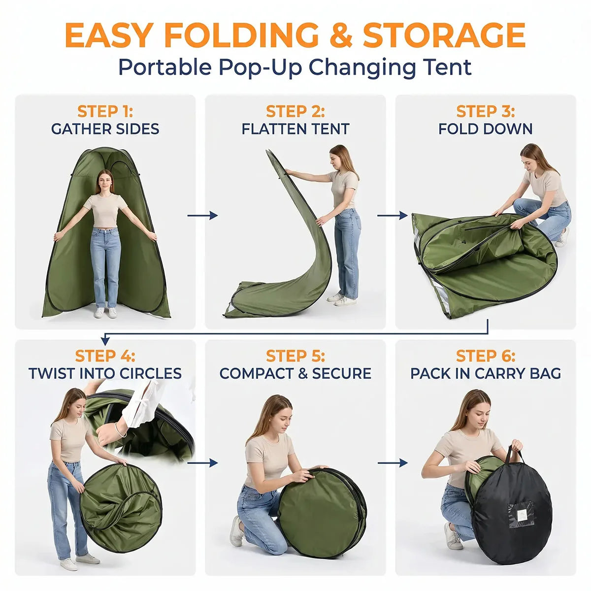 Instant Pop Up Waterproof Privacy Changing Tent For Camping