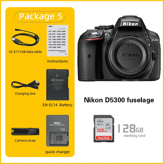 Nikon D5300 DSLR Camera Body Only 24.2MP Digital SLR