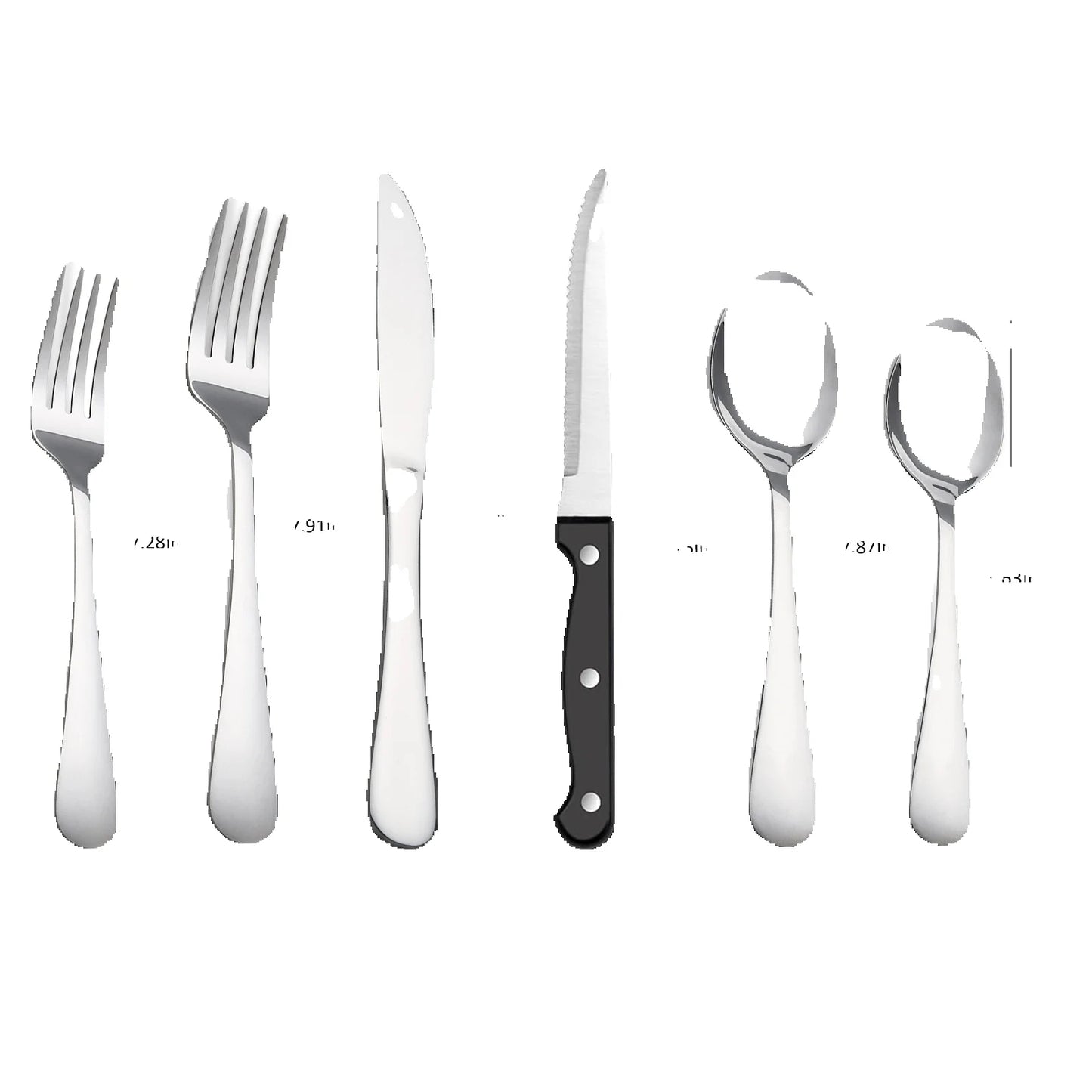 HANSMART Stainless Steel Flatware Set Mirror Polished Dinner Cutlery