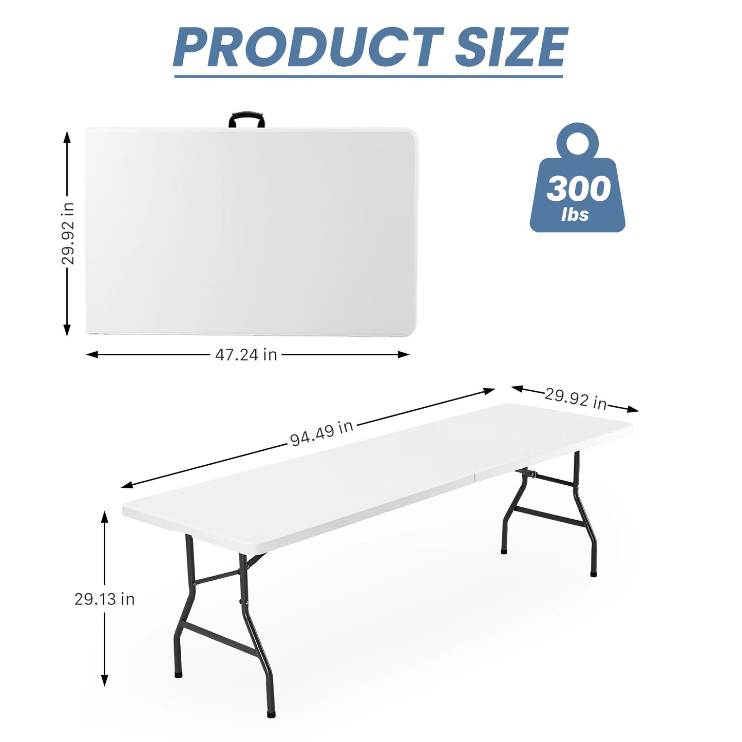 JHK Portable Folding Camping Table With Safety Lock And Handle