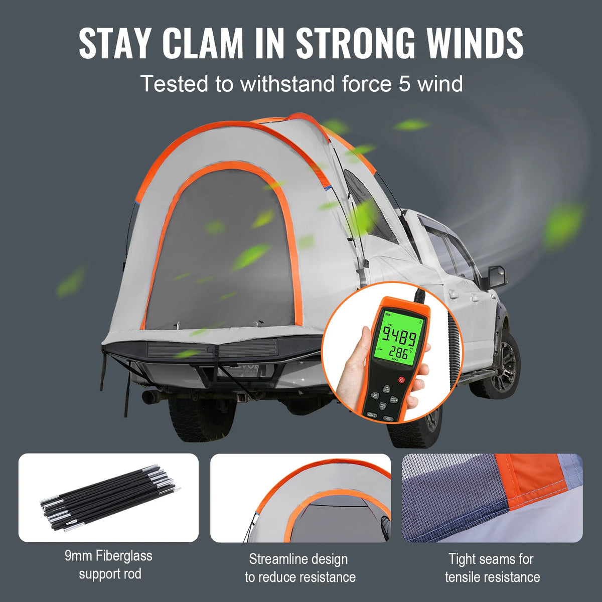 Waterproof Double Layer Truck Bed Tent For Camping Traveling