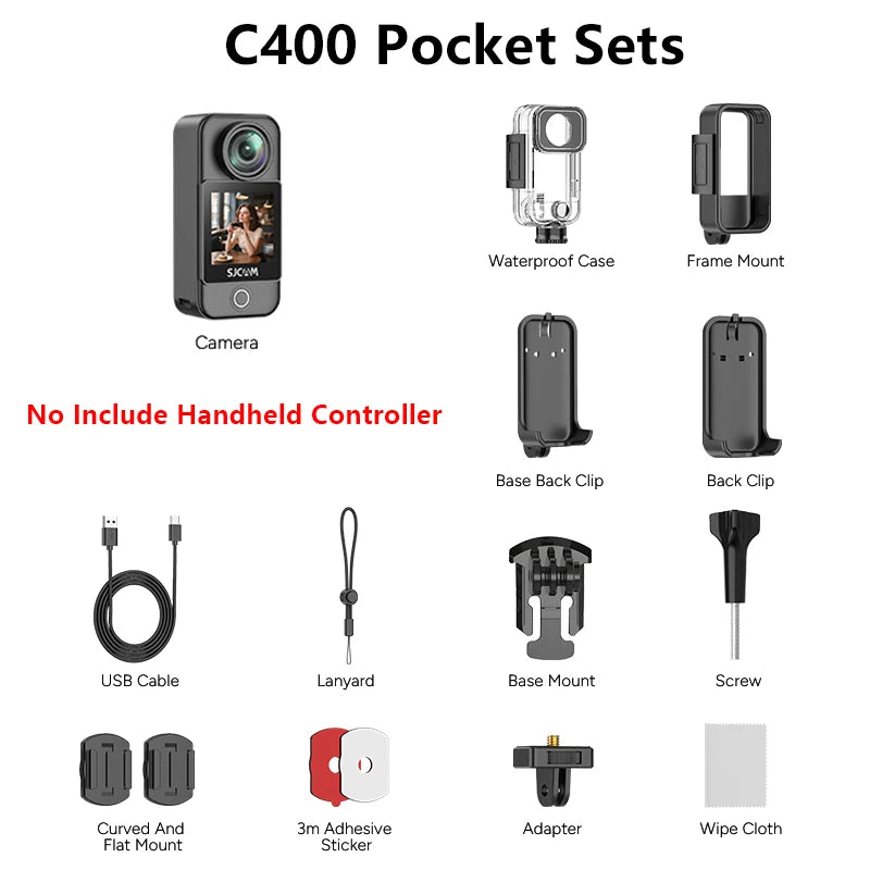 SJCAM C400 4K Pocket Camcorder With Stabilization And WiFi