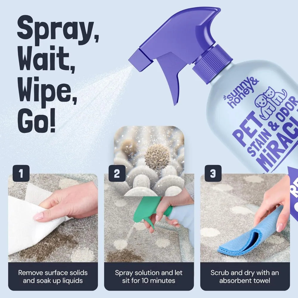 XMSJ Pet Stain Odor Remover Enzyme Cleaner For Carpets