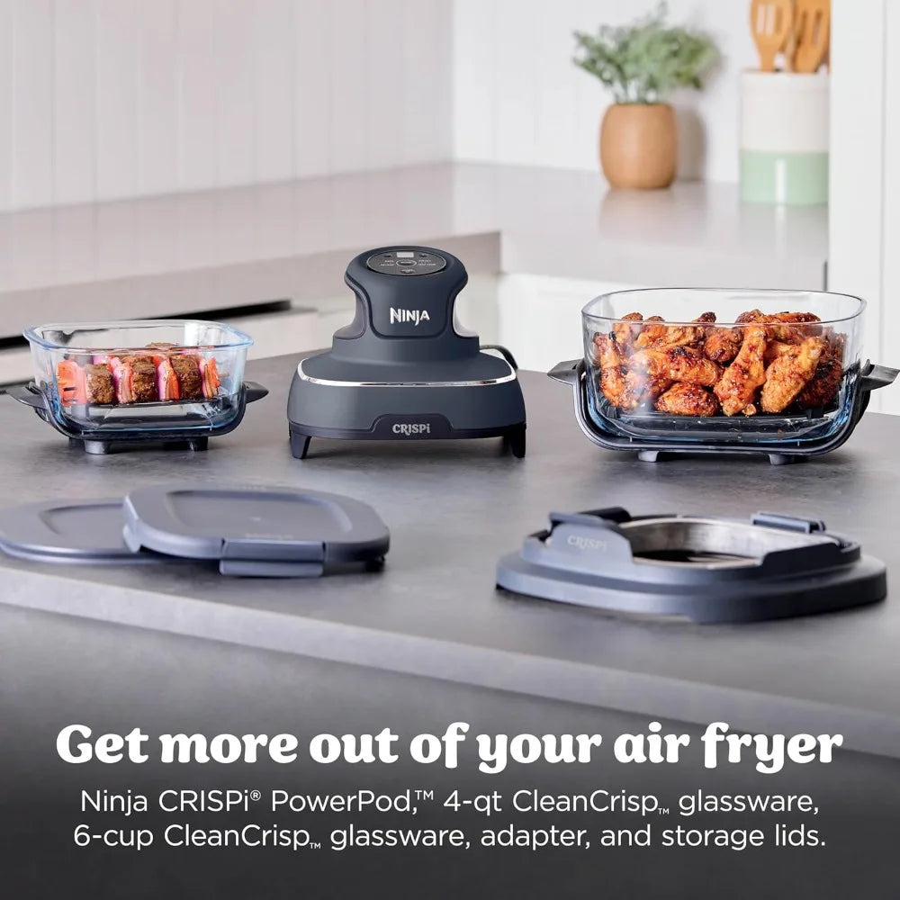 All In One Air Fryer Microwave System With Glass Containers