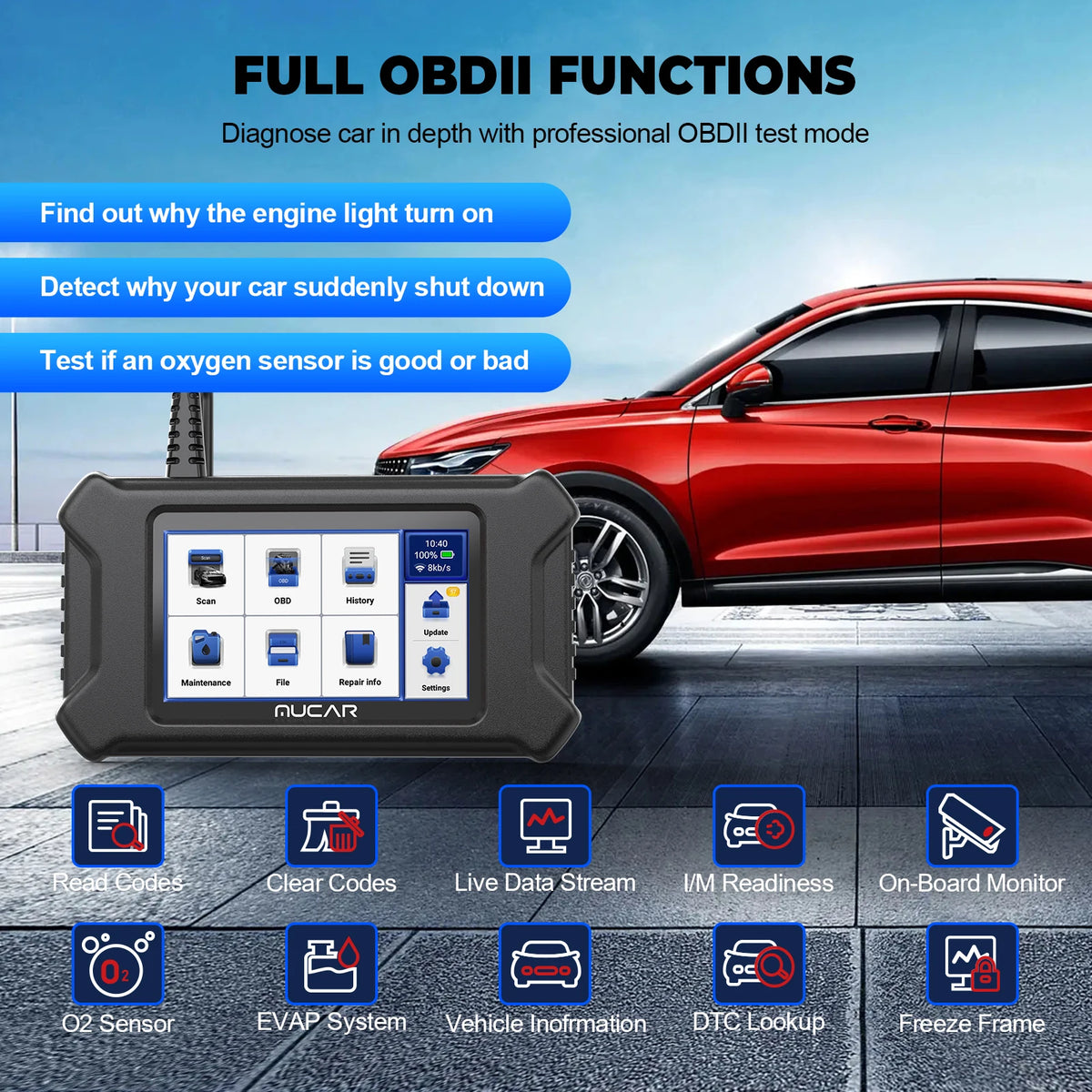 Thinkcar Mucar CS90 OBD2 Code Reader With Lifetime Updates