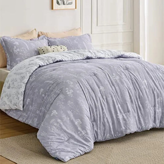 Floral Comforter Set With Pillow Shams Three Piece