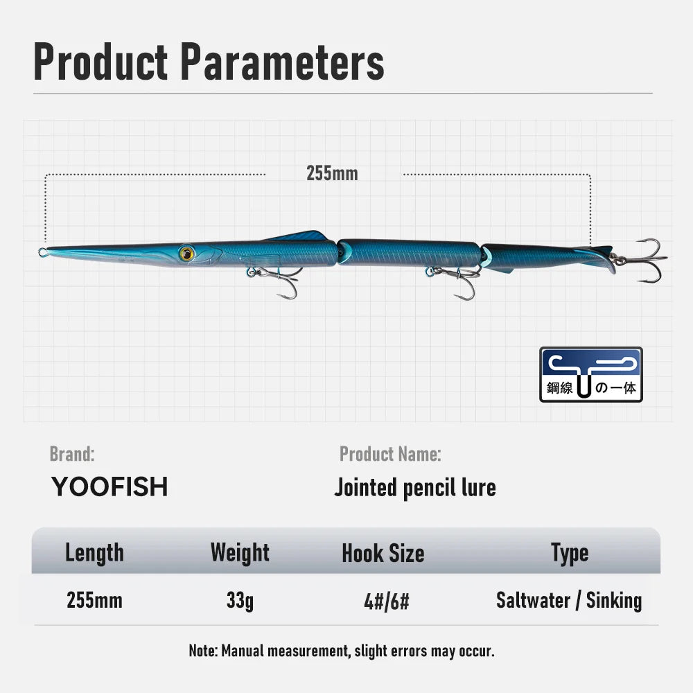 Artificial Jointed Sinking Fishing Lure For Freshwater And Saltwater