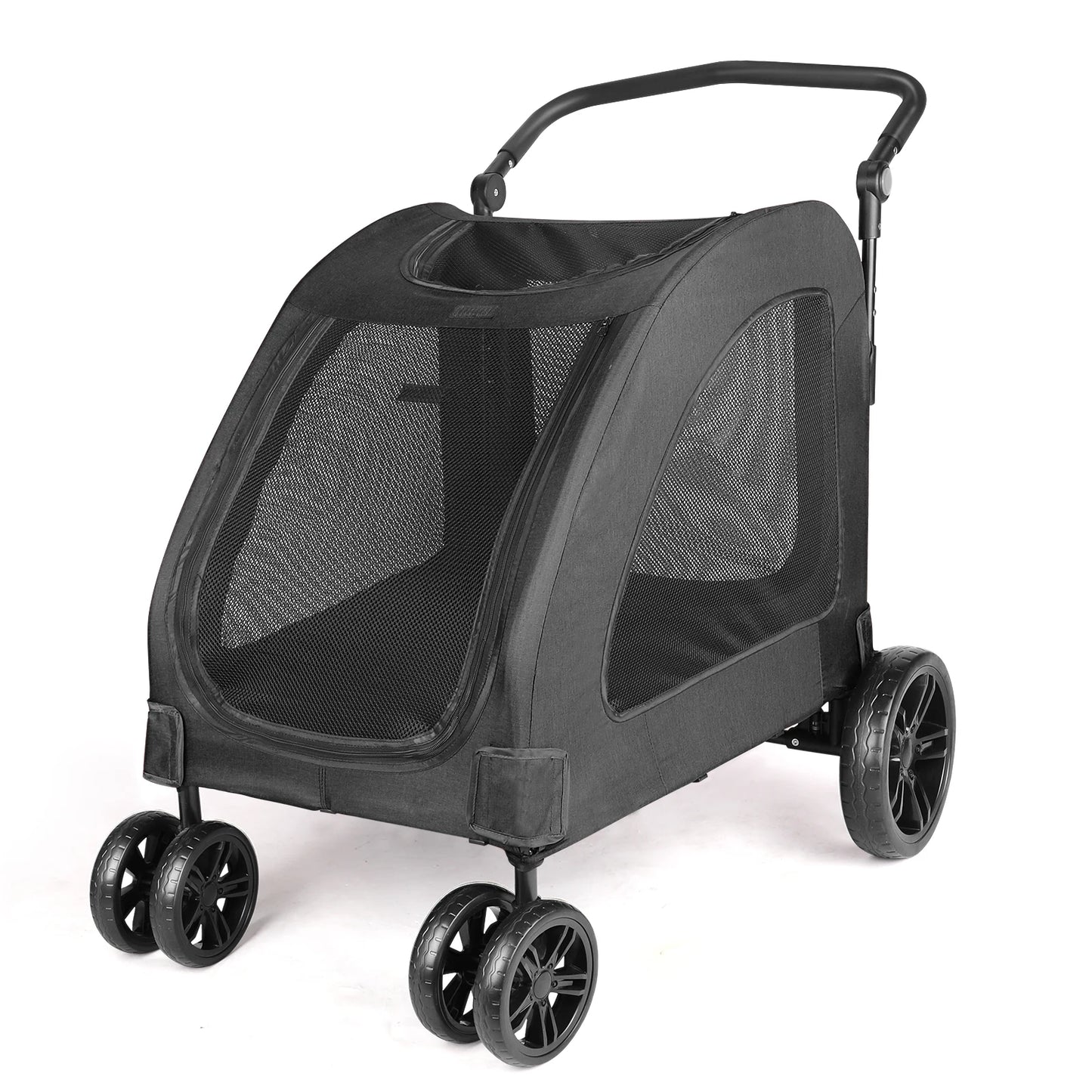Heavy Duty Foldable Dog Stroller For Large Dogs With Ventilation