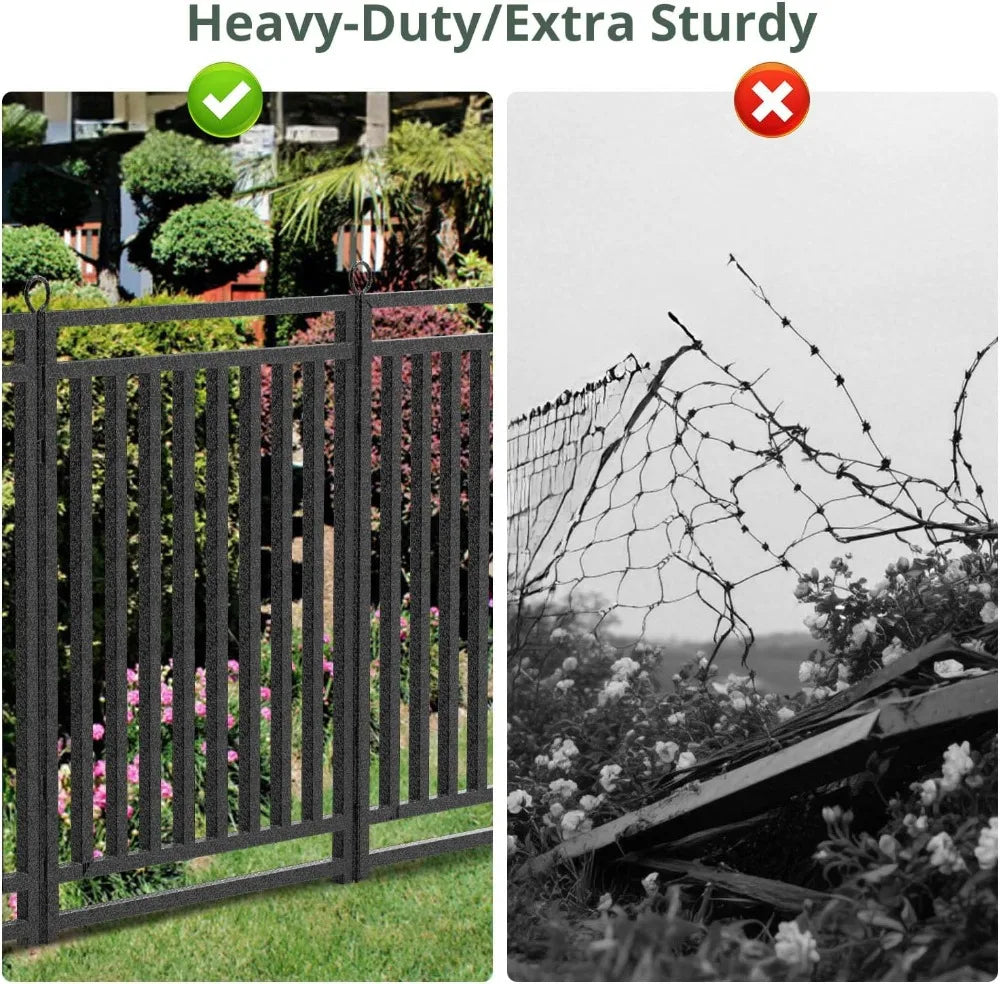 Durable Metal Garden Fence Kit With 14 Panels And Gates