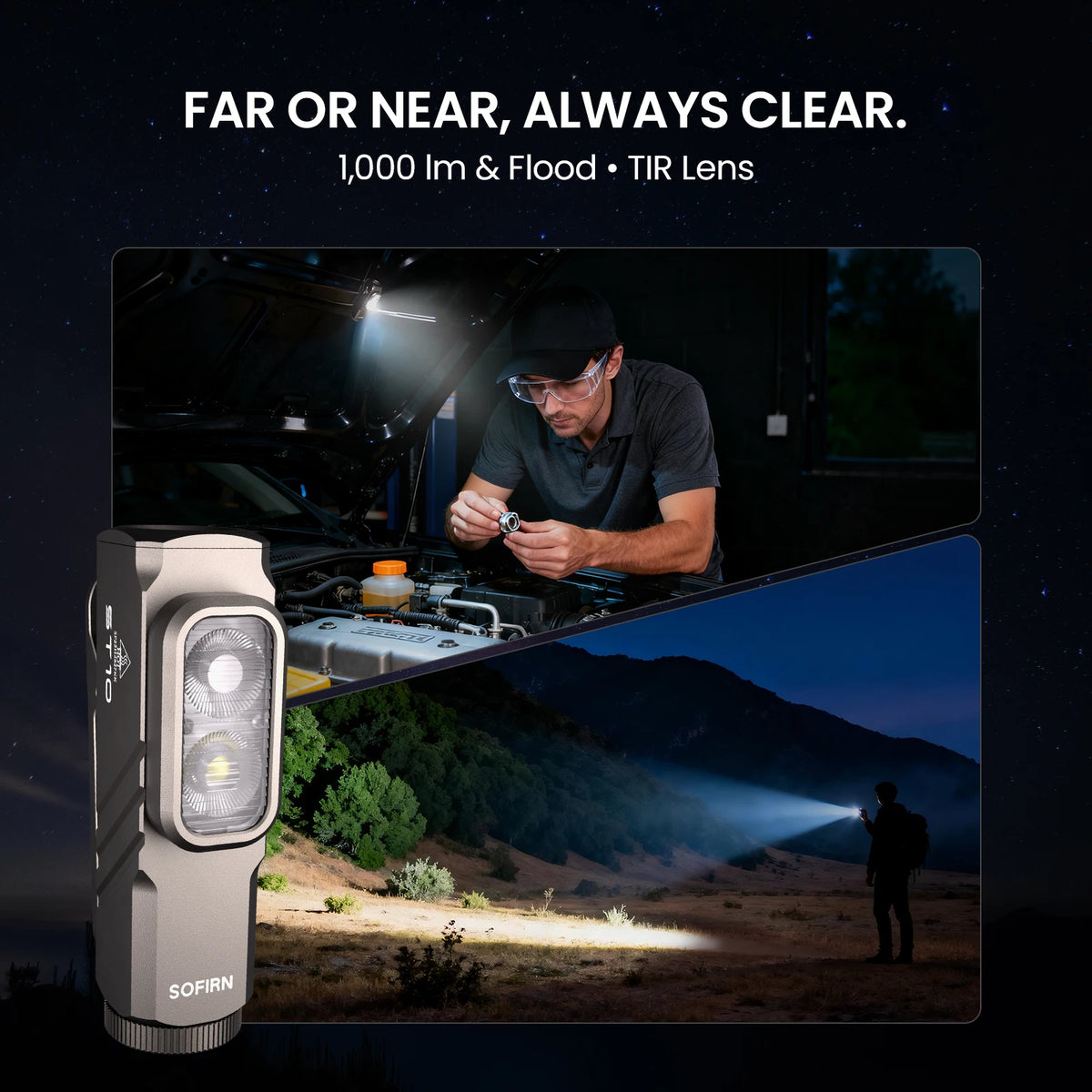 Sofirn Mini ST10 EDC Flashlight 1000 Lumens Rechargeable