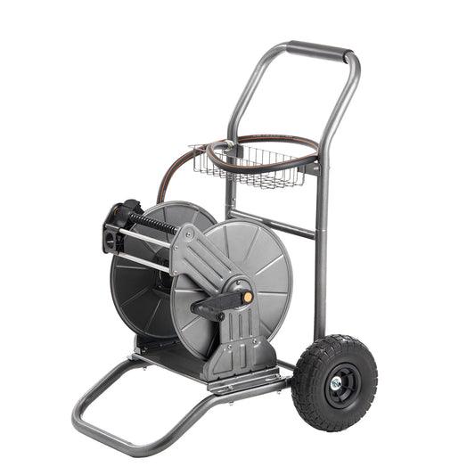 Giraffe Tools Heavy Duty Garden Hose Reel Cart With Wheels
