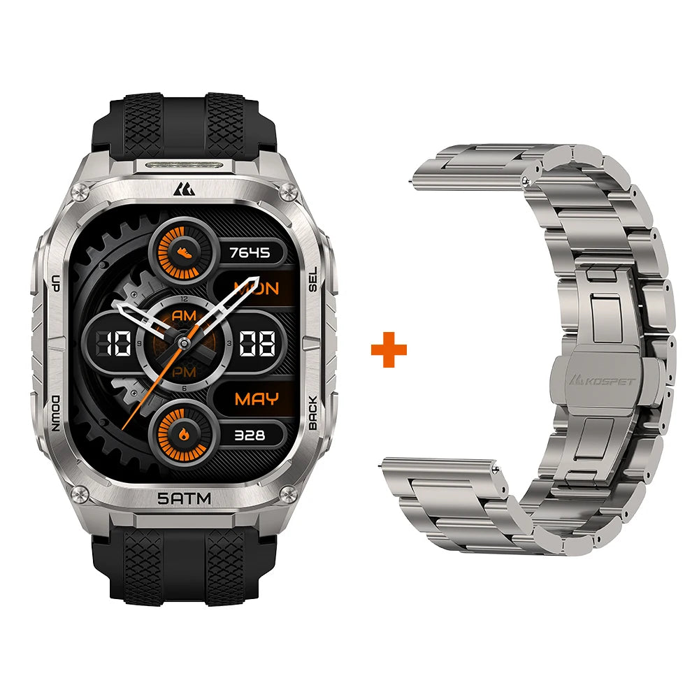 Kospe Tank M4C Rugged Smartwatch For Men With GPS Waterproof