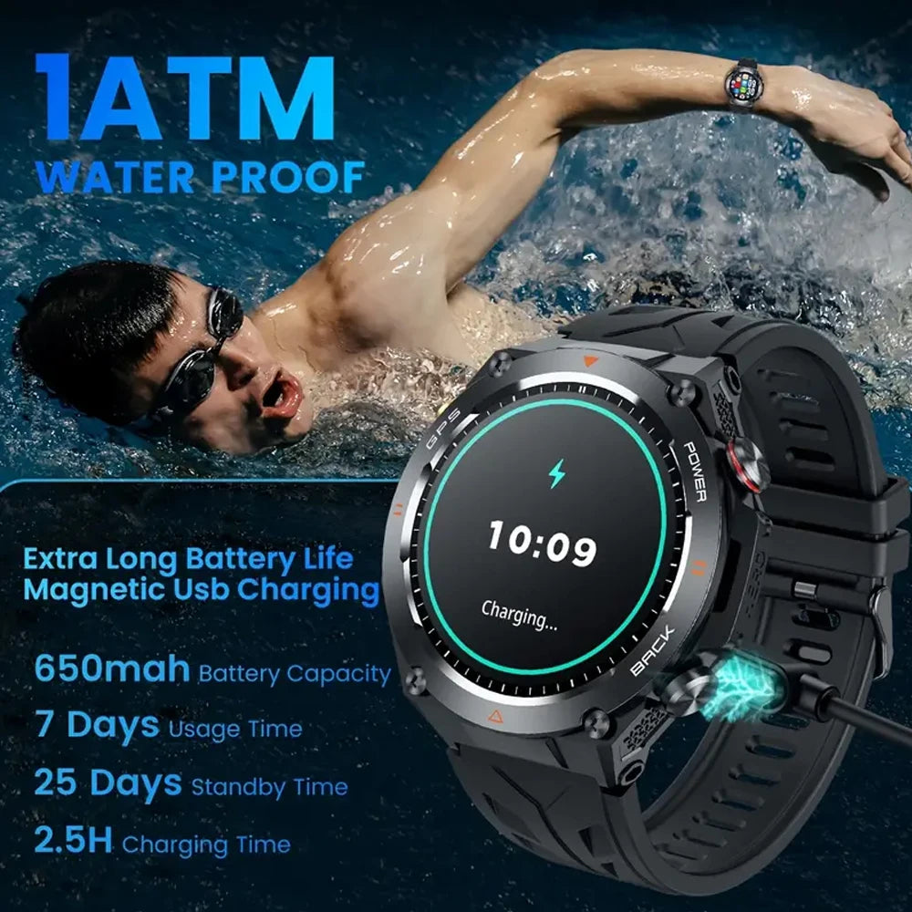 Senbono GPS Smartwatch Built In GPS Bluetooth Phone Call 1ATM Water Resistant